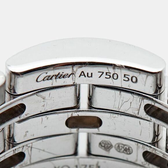Cartier Maillon Panthere Diamonds 18K White Gold Ring 52 - Picture 5 of 7